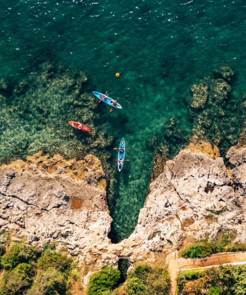 Pula 3 Islands Kajaktur - snorkling, simning grotta fotostopp 13